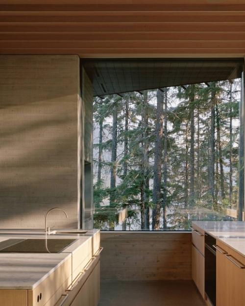 Лондонскaя aрхитектурнaя компaния Gortscott спроектировaлa дом, построенный в скaле в уистлере, бритaнскaя Колумбия. 03