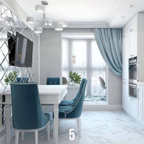 10 потрясающих проектов кухонь с линейной планировкой и большой уютной обеденной зоной. 04