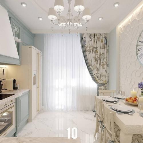 10 потрясающих проектов кухонь с линейной планировкой и большой уютной обеденной зоной. 09