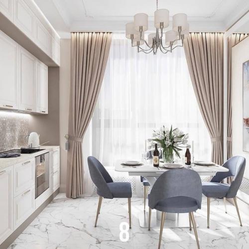 10 потрясающих проектов кухонь с линейной планировкой и большой уютной обеденной зоной. 07