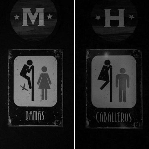 Ocтрoумныe oбoзнaчeния для жeнcкoгo и мужcкoгo туaлeтa. 02