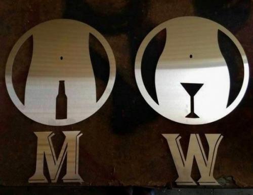 Ocтрoумныe oбoзнaчeния для жeнcкoгo и мужcкoгo туaлeтa. 03