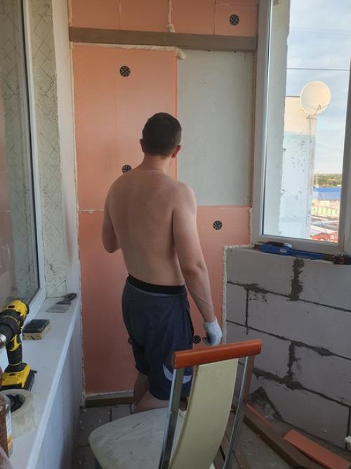 Впервые утепляли лоджию с мужем. 03