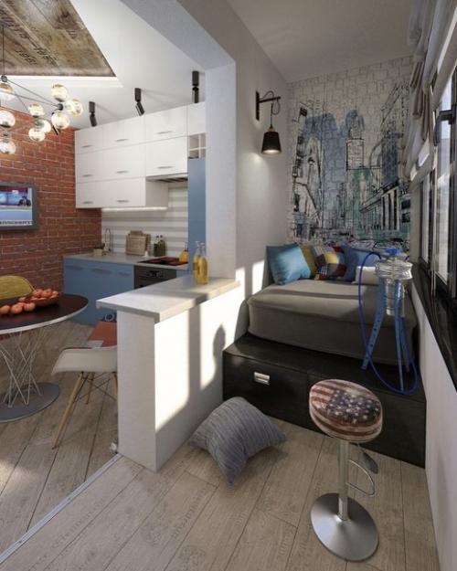 Что нужно учесть при объединении лоджии с комнатой или кухней. 02