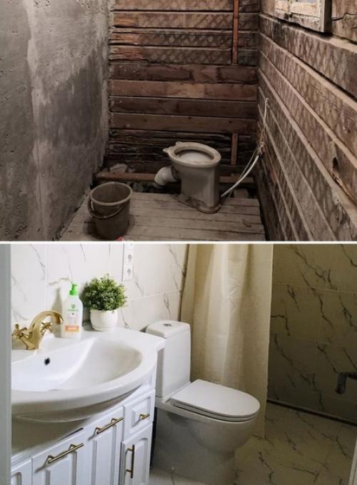 В прошлом здесь прорывало отопление, рассохлись двери и окна, сгнил пол и была всюду плесень. 04