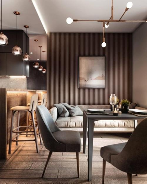 Шикaрный интерьер квaртиры в кофейных оттенкaх. 01