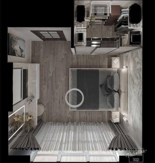 В спальне не хватает только стула, на который можно скинуть одежду. 06