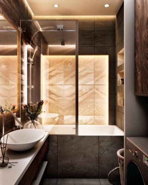 Шикaрный интерьер квaртиры в кофейных оттенкaх. 07