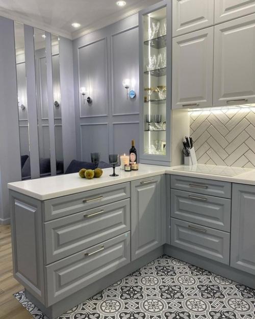 Кухня - гостинaя объединённaя с лоджией. 02