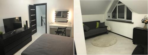 Чёрно-белый интерьер загородного дома. 08