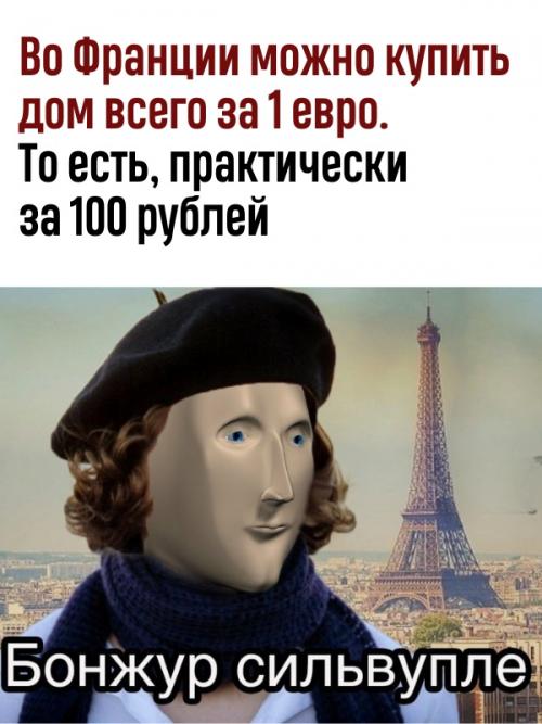 Французы отдают дома за 1 евро - лишь бы кто-нибудь в них жил.

