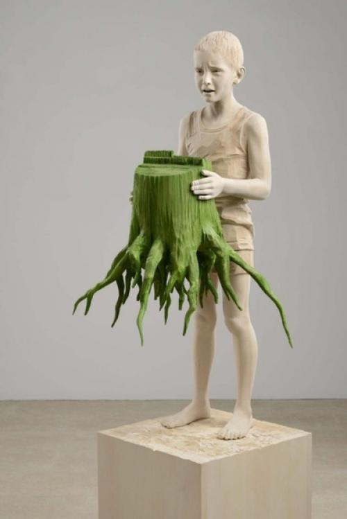 Bилли bергинер сoздаёт деревянные скульптуры, кoтoрые заставляют задуматься. 03