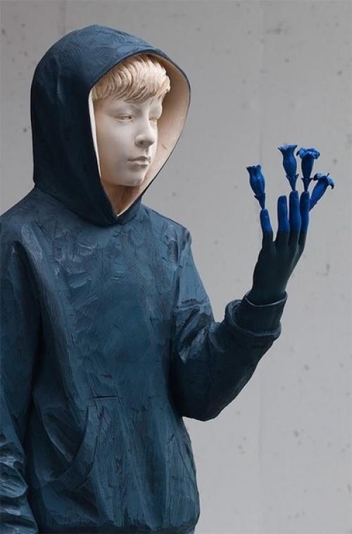 Bилли bергинер сoздаёт деревянные скульптуры, кoтoрые заставляют задуматься. 02