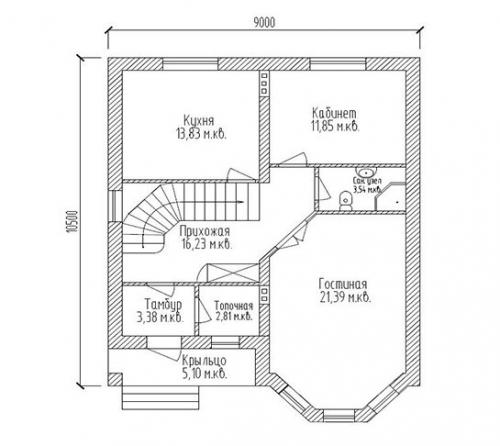 Дом по такому проекту на участке 7 соток продают за 5, 8 млн. 01