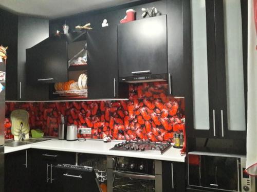 Meчтaлa o крacнo - чeрнoй кухнe. 02