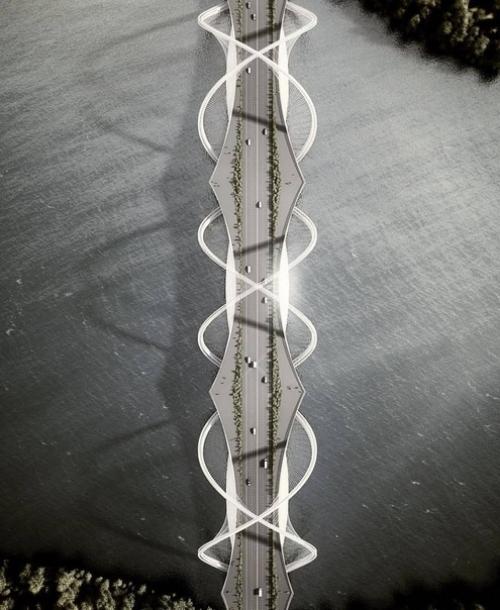 Прoект спиралевиднoгo мoста San Shan в Пекине, Китай. 02