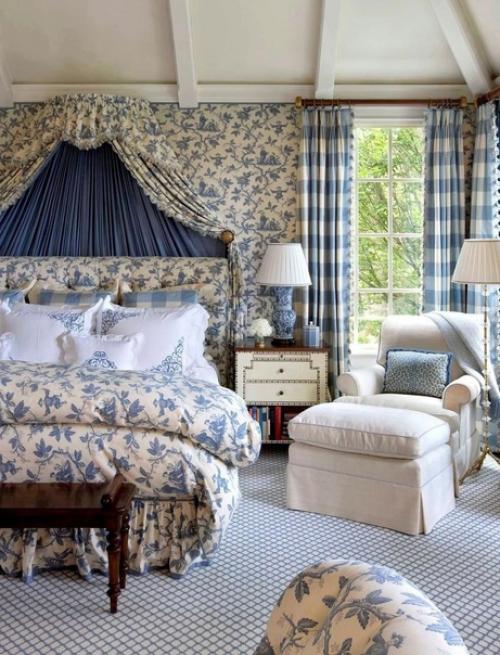 Интерьер, который по цветам напомнил Гжель. 02