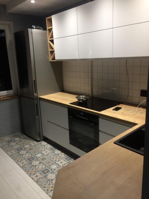 Кухня от подписчиков с магнитно - грифельной доской.