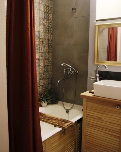 Ванна в скандинавском стиле с элементами этники. 03