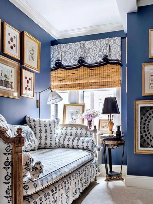 Интерьер, который по цветам напомнил Гжель. 01