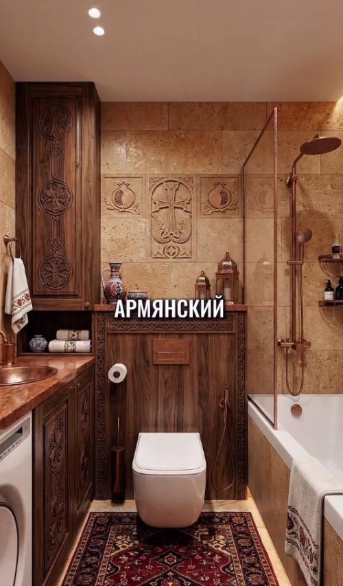 Вам нужно выбрать стиль интерьера для туалета. 01