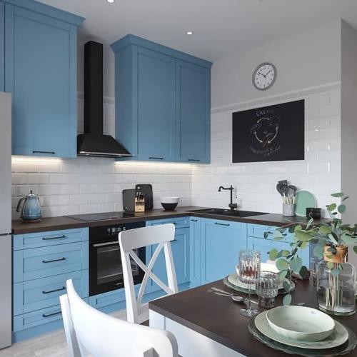 Акварельно - голубой цвет - один из самых модных цветов в интерьере 2021 года. 02