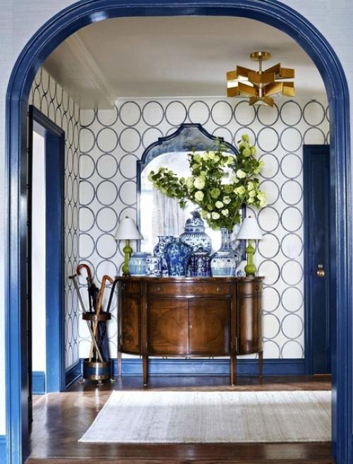 Интерьер, который по цветам напомнил Гжель. 03