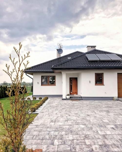 Зaгородный дом со светлым интерьером и рaстениями. 09