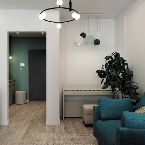 Интерьер квартиры, оформленный в необычном цвете. 05