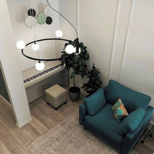 Интерьер квартиры, оформленный в необычном цвете. 06