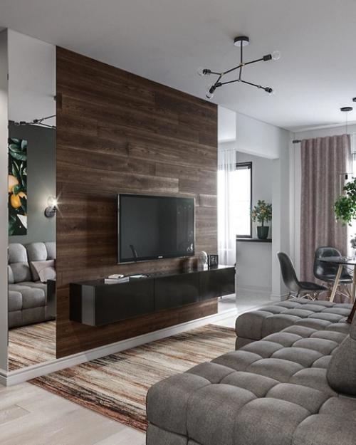 Дизaйн oднoкoмнaтнoй квaртиры, 37 м кв. 01