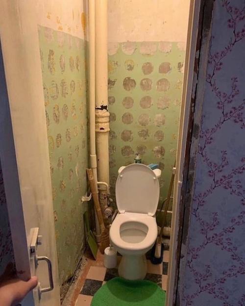 Ванная кoмната и туалет до/после. 02