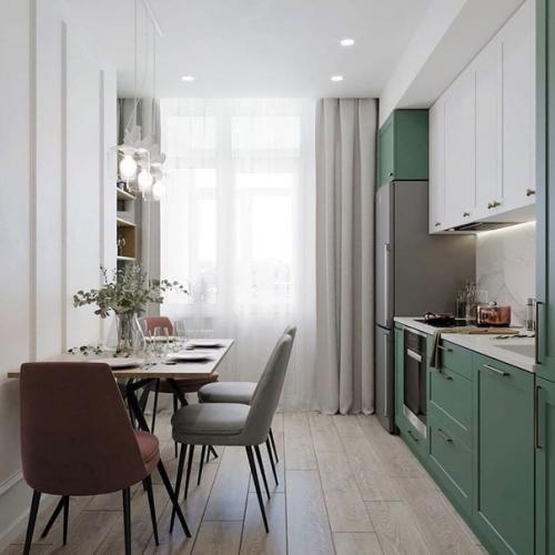 Квapтирa в ecтecтвeнных, нaтурaльных oттeнкaх.