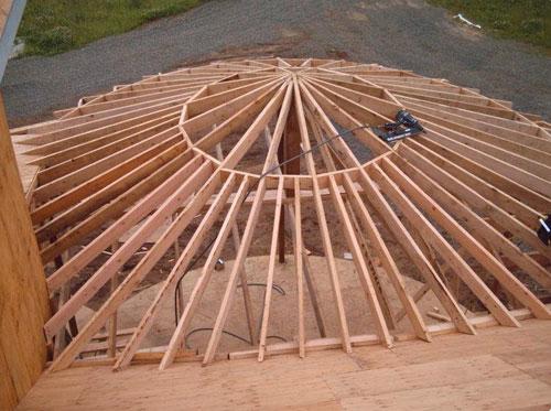 Арочные крыши из профнастила. Арочная крыша для дома 08