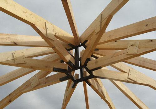 Арочные крыши из профнастила. Арочная крыша для дома 07