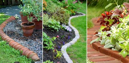 Как сделать бордюр для клумбы из кирпича. Разновидности ограждений