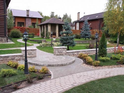 Озеленение двора частного. Принципы планировки двора возле частного дома 05 Озеленение двора частного. Принципы планировки двора возле частного дома 05