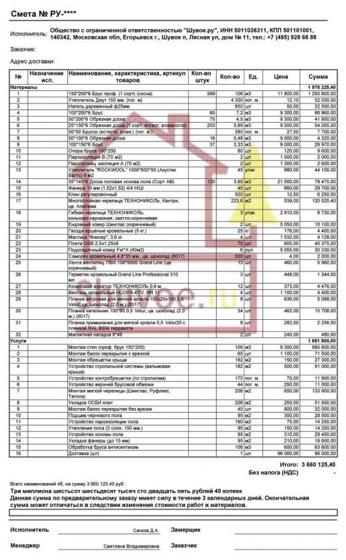 Смета на строительство дома из клееного бруса. Смета на строительство дома