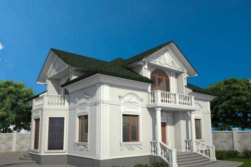 Дома цвета фасадов. ЦВЕТ ФАСАДА ДОМА С ЗЕЛЕНОЙ КРЫШЕЙ