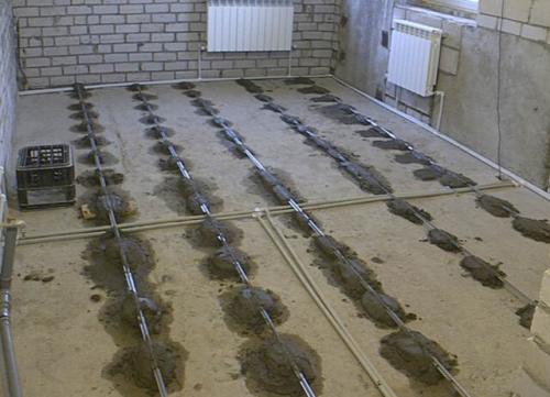 Бетонный пол на деревянные лаги. Технология фиксации на лаги 05