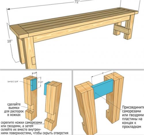 Лавочка своими руками: простые и сложные конструкции для новичков и профессионалов (150 фото-идей)