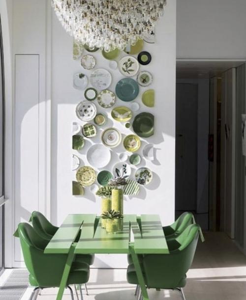 Тарелки на стенах: 23 примера 22