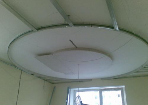 Парящий потолок с подсветкой из гипсокартона своими руками. Особенности монтажа 02