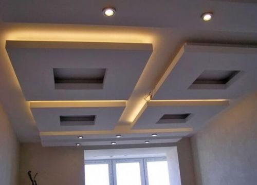 Парящий потолок с подсветкой из гипсокартона своими руками. Особенности монтажа 03