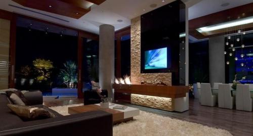 20 темных гостиных в современном стиле 16