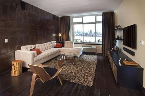 20 темных гостиных в современном стиле 12