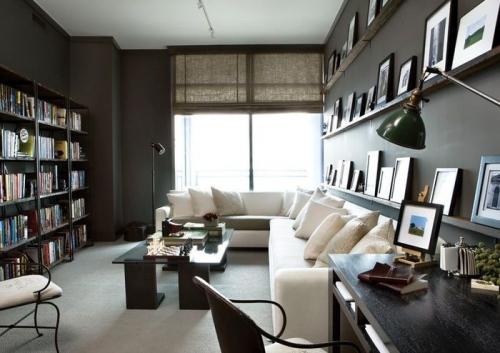 20 темных гостиных в современном стиле 19