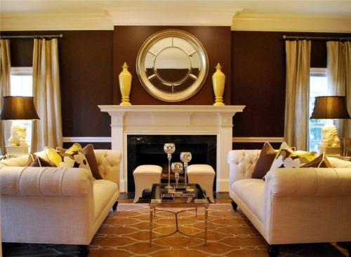 Какой цвет в интерьере сочетается с коричневым. С какими цветами сочетается коричневый в интерьере