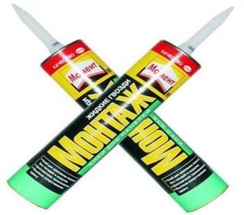 Как приклеить ПВХ панели к потолку. Вариант .  «Жидкие гвозди» вам в помощь