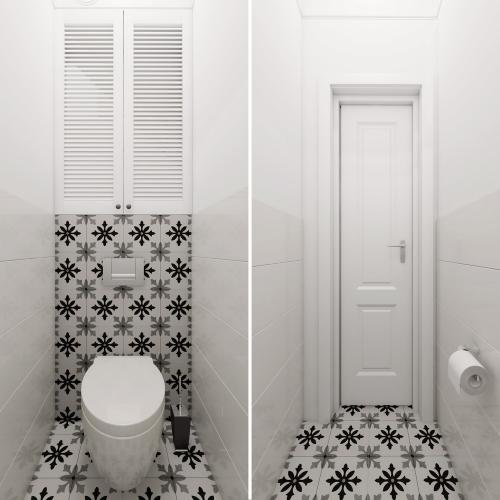 Квартира с книжным шкафом на кухне 12